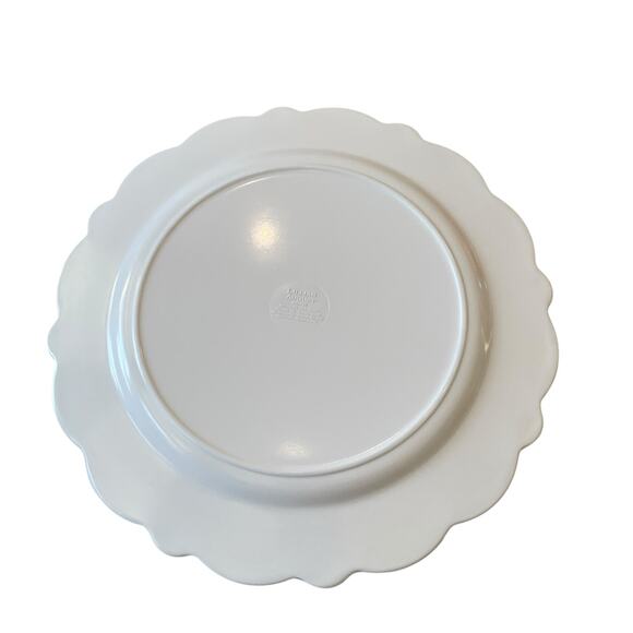 Lillian August Lavender & White Melamine Dinner Plates 11in Set of 4 New - Picture 8 of 10